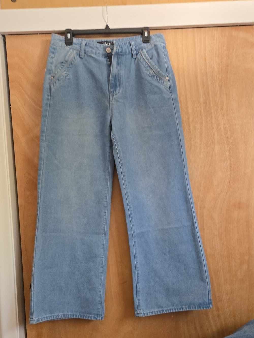 FME Makeover Essentials Light Blue Wide-Leg Women's Jeans.